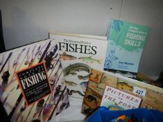 A quantity of books relating to angling.