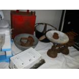 A mixed lot including scales, jam pan, Jerry can etc., (Collect only)