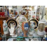 A quantity of vases and plates etc.,