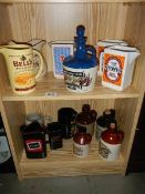 A mixed lot of pub jugs and jars.