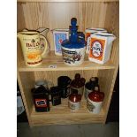 A mixed lot of pub jugs and jars.