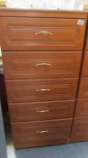 A tall five drawer chest. (Collect only)