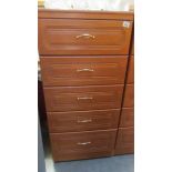 A tall five drawer chest. (Collect only)