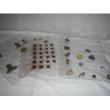 A quantity of old coins and badges.