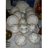 A pretty 21 piece china tea set. (Collect only)