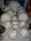 A pretty 21 piece china tea set. (Collect only)