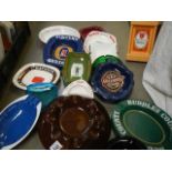 A box of assorted pub ashtrays. (collect only)