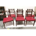 Set of 6 late 19thC Mahogany Dining Chairs (including 1 pair of Carvers) in the Cork style, with