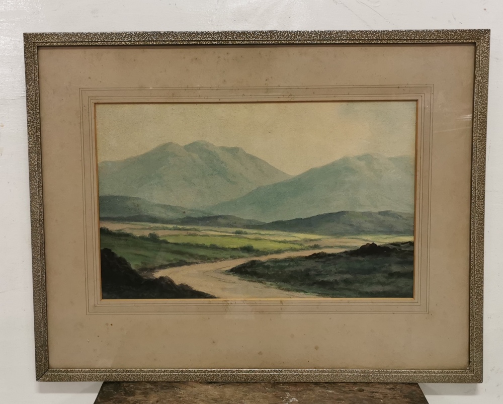 DOUGLAS ALEXANDER “On the Road to Louisborough, Co. Mayo”, 29cm x 46cm, signed, (Goodwin Galleries