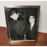 Photograph of Mr Kenneally with Robert Kennedy, in a Birmingham Silver Frame, 23cmH x 18cmW