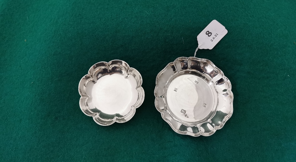 A Birmingham Solid Silver Strawberry Dish by William Adams, 1978 (11cm dia) & a smaller and