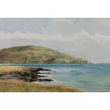 PETER KNUTTEL, “Horn Head, Port Na Glagh, Co. Donegal, 39cm x 56cm, white mount, gold frame (