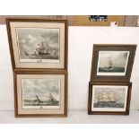 5 x Ship Pictures incl. “A Brisk Gale” & a Modern Gale”, after J Boydell, Pair of Clipper Prints &