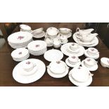 Spode Bone China “Bridal Rose” 82 Piece Approx. Dinner Service incl. dinner plates, soup bowls,