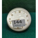 Tiffany & Co. Lucite Crystal Ball Desk Clock, Swiss Made, stamped “Concord Watch Co.” “15 Jewels,