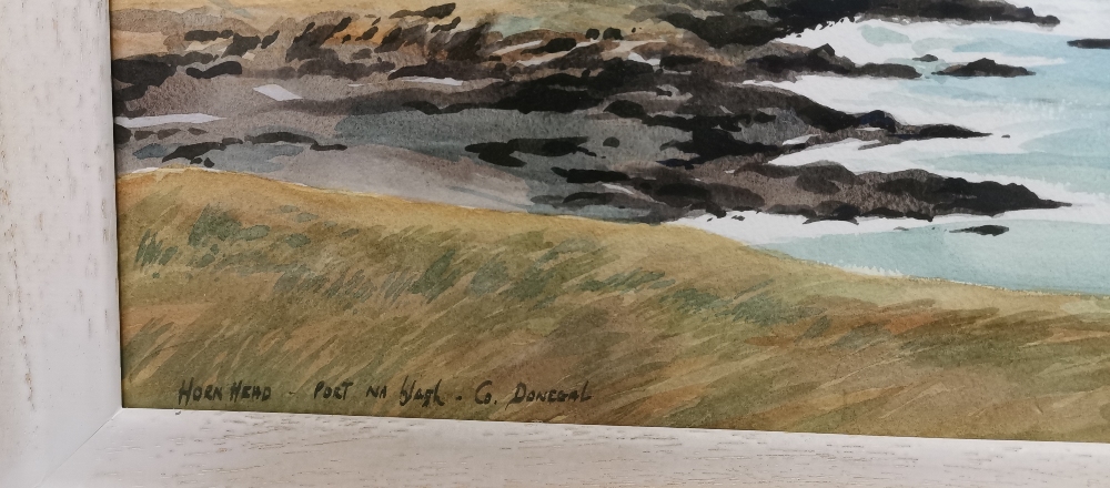 PETER KNUTTEL, “Horn Head, Port Na Glagh, Co. Donegal, 39cm x 56cm, white mount, gold frame ( - Bild 3 aus 5