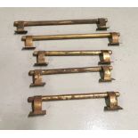5 long brass Door Handles – 3 x 46cmW, 2 x 62cmW