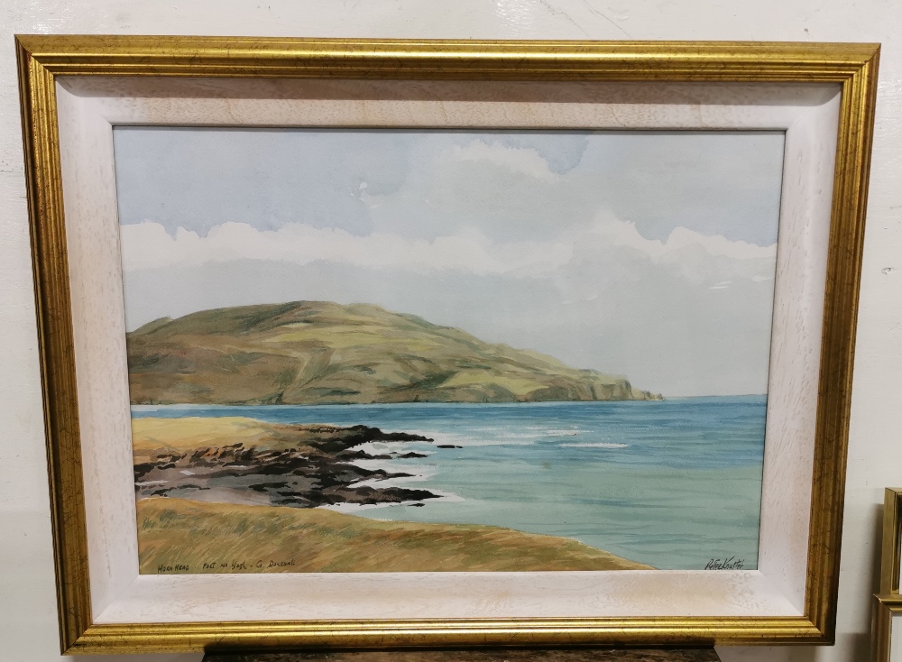 PETER KNUTTEL, “Horn Head, Port Na Glagh, Co. Donegal, 39cm x 56cm, white mount, gold frame ( - Bild 2 aus 5