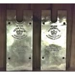 Matching Pair of heavy Cast Brass Door Plates, removed from the “Irish Press” offices in Dublin,