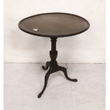 Edw. Mahogany Snap Top Circular Occasional Table, on a tripod base, 60cm dia x 70cmH