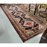 Blue Ground Iranian Runner, unique medallion design, 3.2m x 1.18m