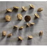 Masonic Brass Coat Buttons – 9 large and 9 small, stamped “Victoria Lodge”, made by “Firmin,