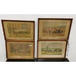 Set of 4 Antique Colour Prints – “Car-Travelling in the South of Ireland in the Year 1856 –