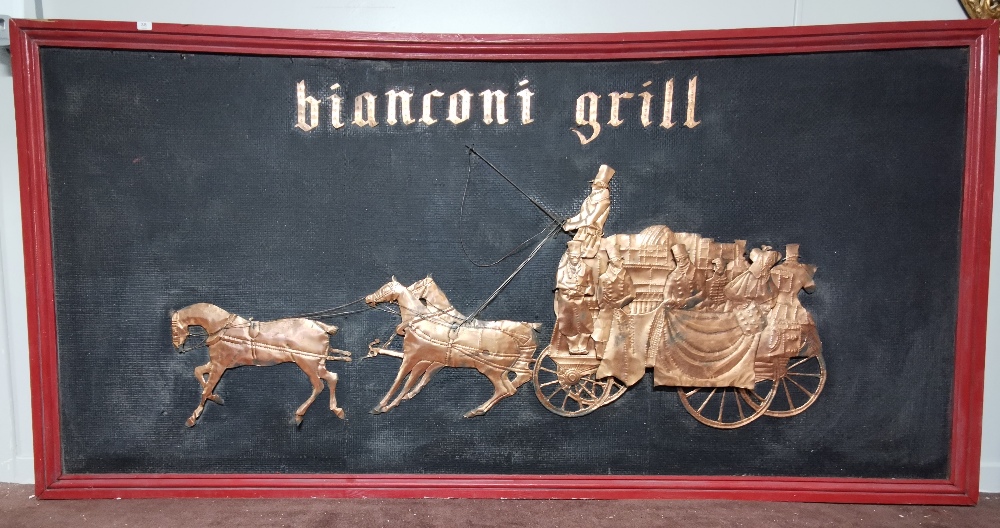 The Original Sign for the "Bianconi Grill" (1950's), from the Royal Hibernian Hotel Dublin (1751-