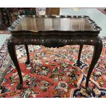 Mahogany Centre Table in the Irish Period Style, with a pie crust top, above shell decorated