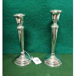 Matching Pair of Birmingham Silver Candlesticks, stamped 1951 (one top damaged), each 20cm high