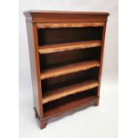 Edwardian mahogany floor bookcase.