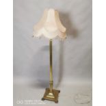 19th C. brass standard lamp.