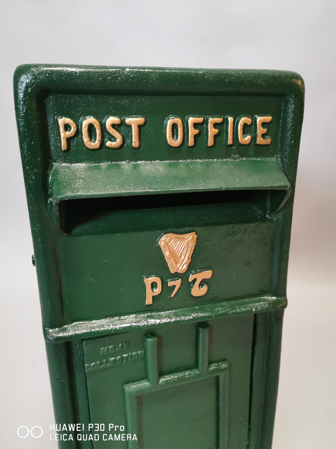 Metal P&T post box {29 cm H x 25 cm W x 34 cm D}. - Image 2 of 2