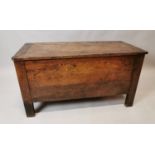 18th C. oak blanket chest.