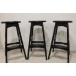 Set of three high stools.