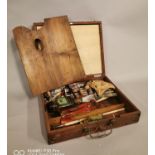 19th C. mahogany artist box.