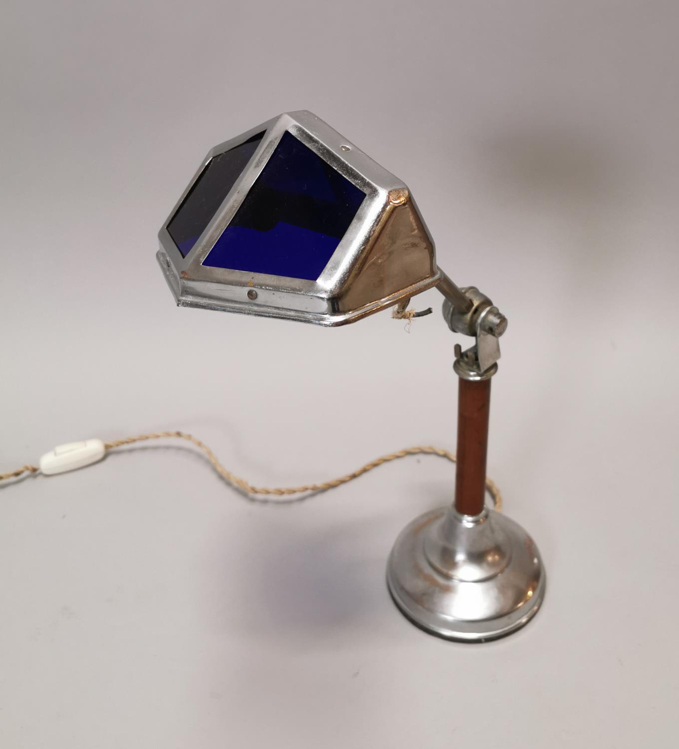 Early 20th C. chrome desk lamp. - Image 3 of 3