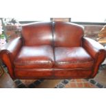 Mid century style two seater club couch.