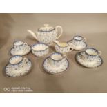 19th C. blue and white coffee set.