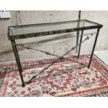 Good quality painted metal side table.