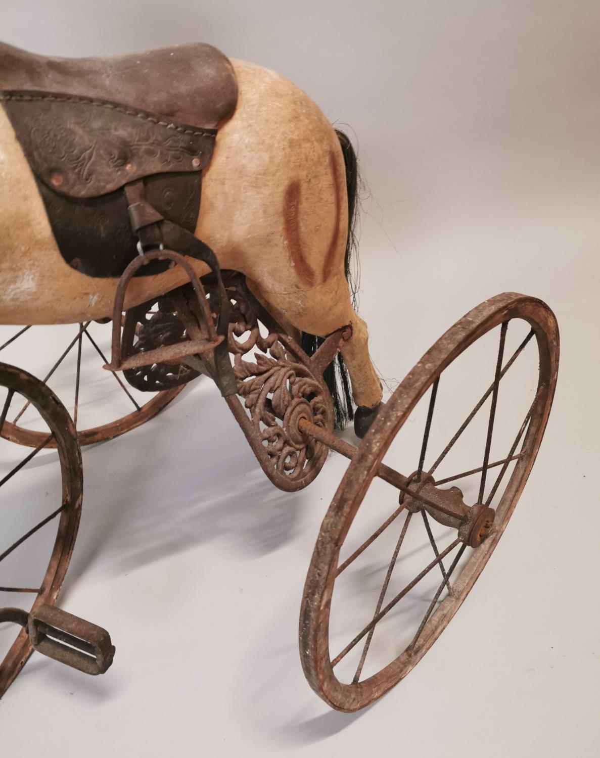 Early 20th C. Child's pedal horse. - Image 3 of 4