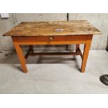 19th C. painted pine kitchen table.