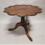 Irish Georgian mahogany Irish pie crust table.