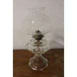 Clear glass oil lamp