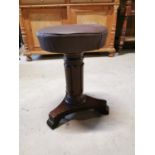 William IV mahogany revolving piano stool.