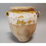 Early 18th C. terracotta Confit pot.