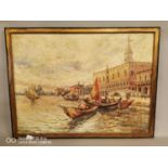 Oil on canvas Venetian Scene.