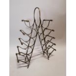 Early 20th C. metal wine rack.