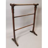 19th. C. mahogany towel rail.