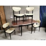 1970s Formica dining table with four chairs.